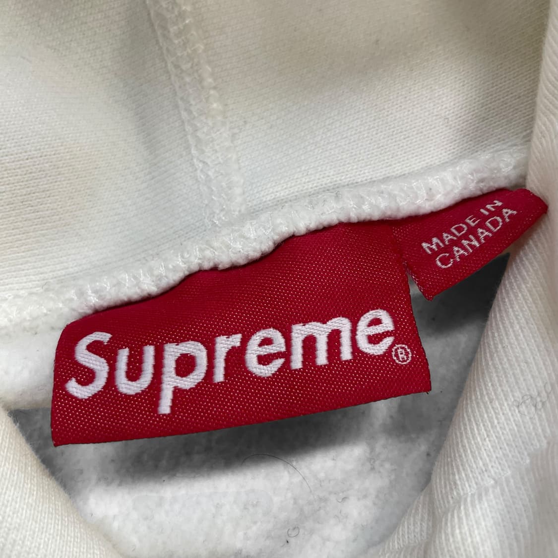 슈프림 Supreme 셔닐 아치 로고 후드티 화이트 상품이미지3