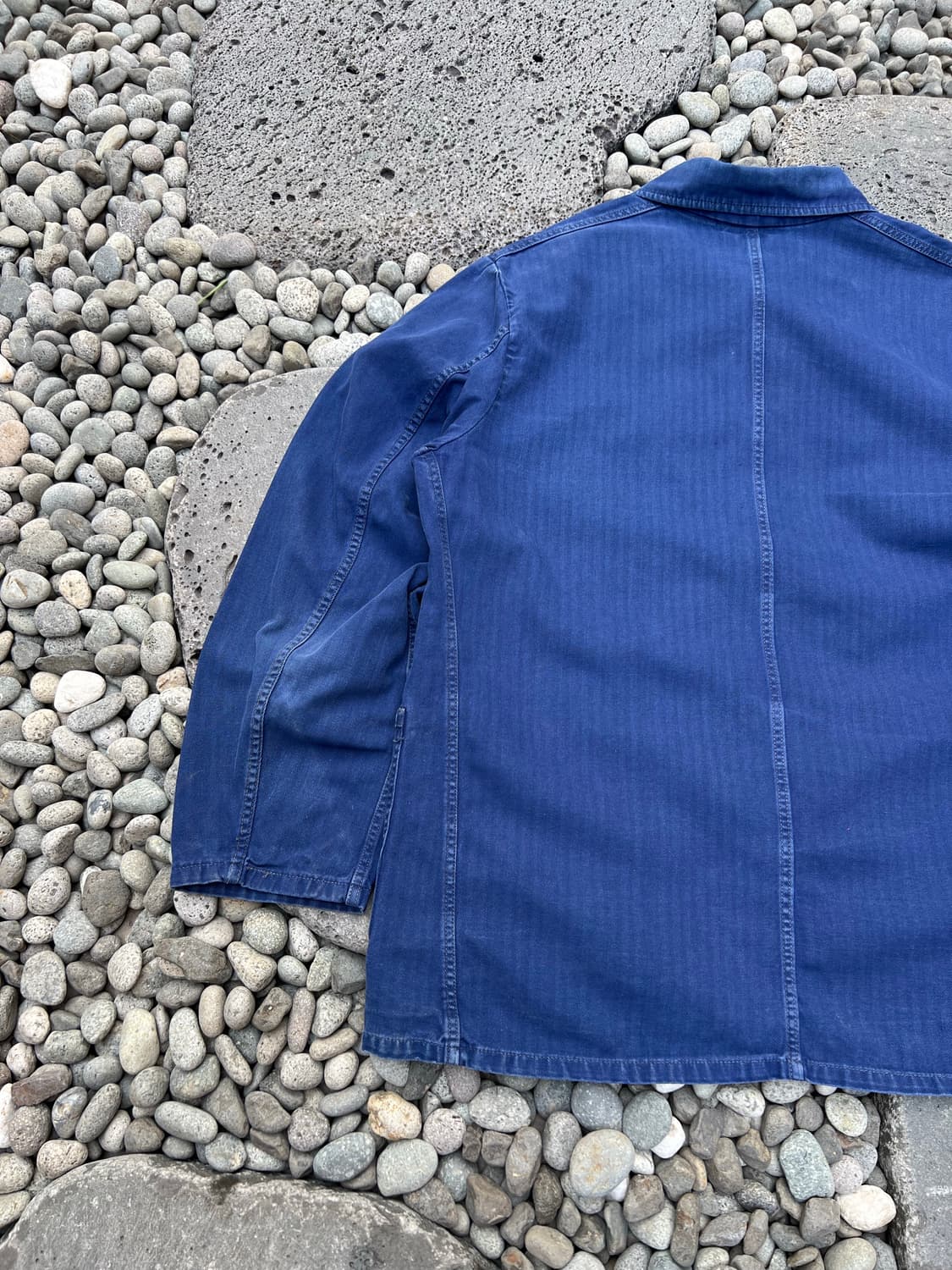 OLD VINTAGE HBT WASHING BLUE 프렌치워크자켓 상품이미지8