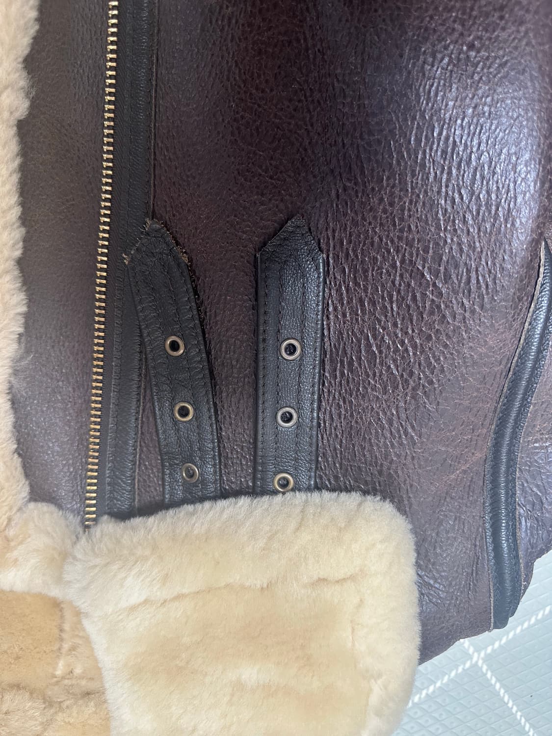 Schott b-3 무스탕 브라운 상품이미지6