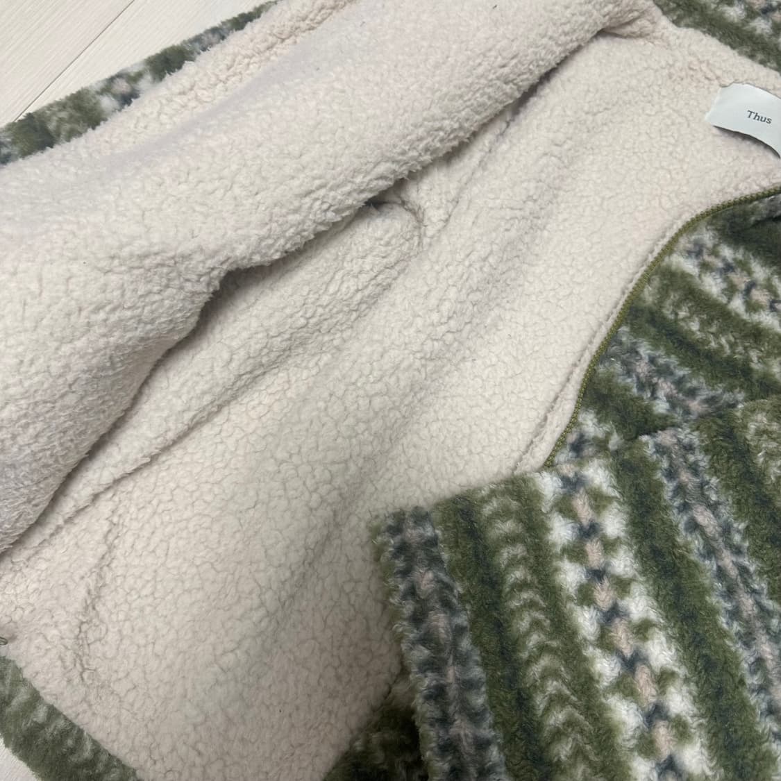 Thus 양털패턴노르딕 플리스 자켓 상품이미지3
