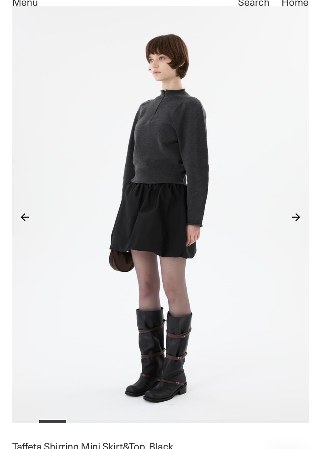 아모멘토 Taffeta Shirring Mini Skirt&Top 상품이미지9