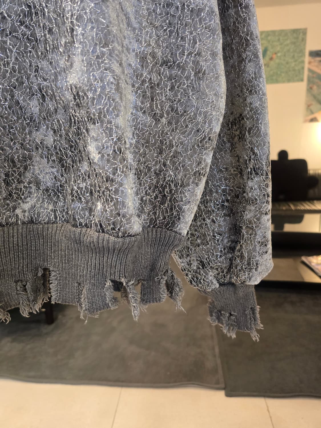 크랙패턴 풀오버 그레이 상품이미지2