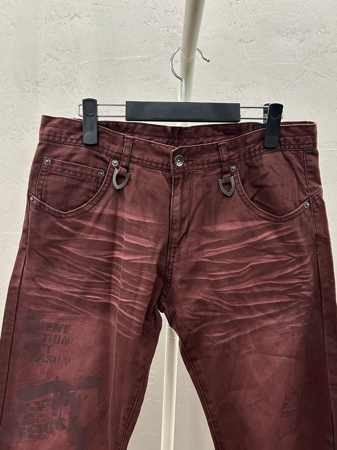 Semantic Design(세만틱 디자인) 버건디 팬츠 상품이미지5