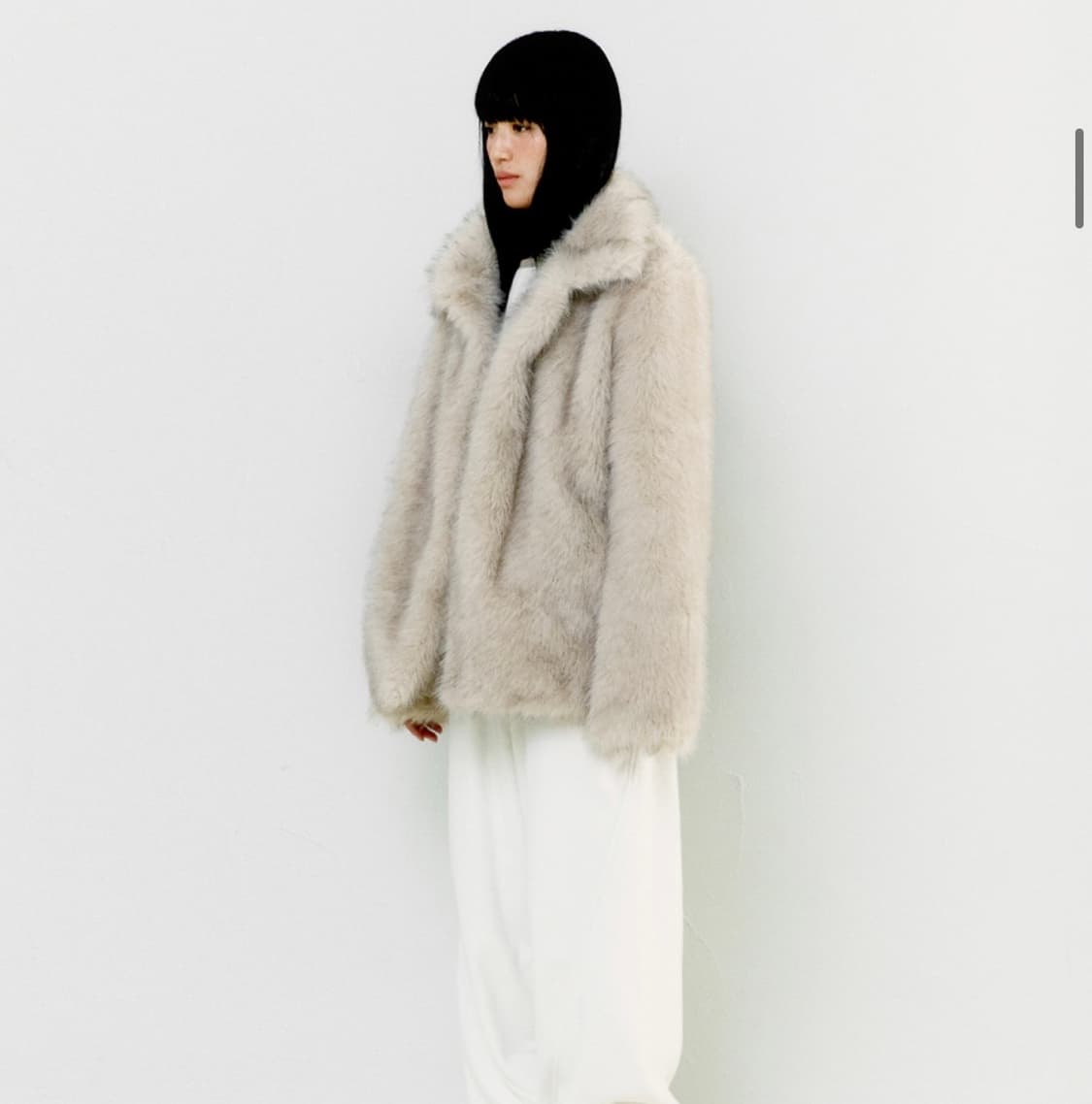 오피쉬 FLUFFY MIX FUR JACKET, LIGHT GRAY 상품이미지3