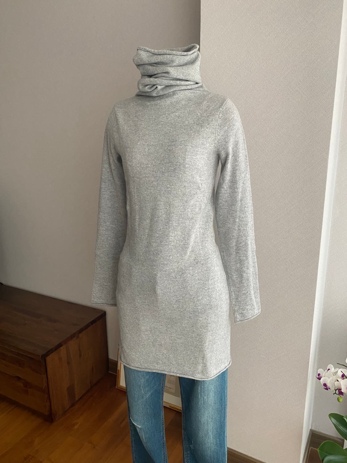 AQUA CASHMERE 아쿠아캐시미어 롱니트(XS) 상품이미지3