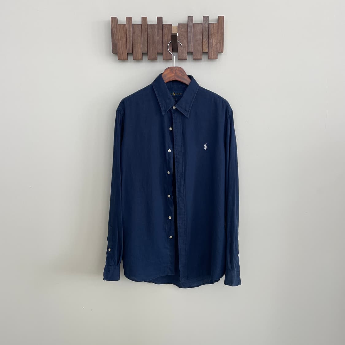 폴로 랄프로렌 네이비 린넨 셔츠 상품이미지1