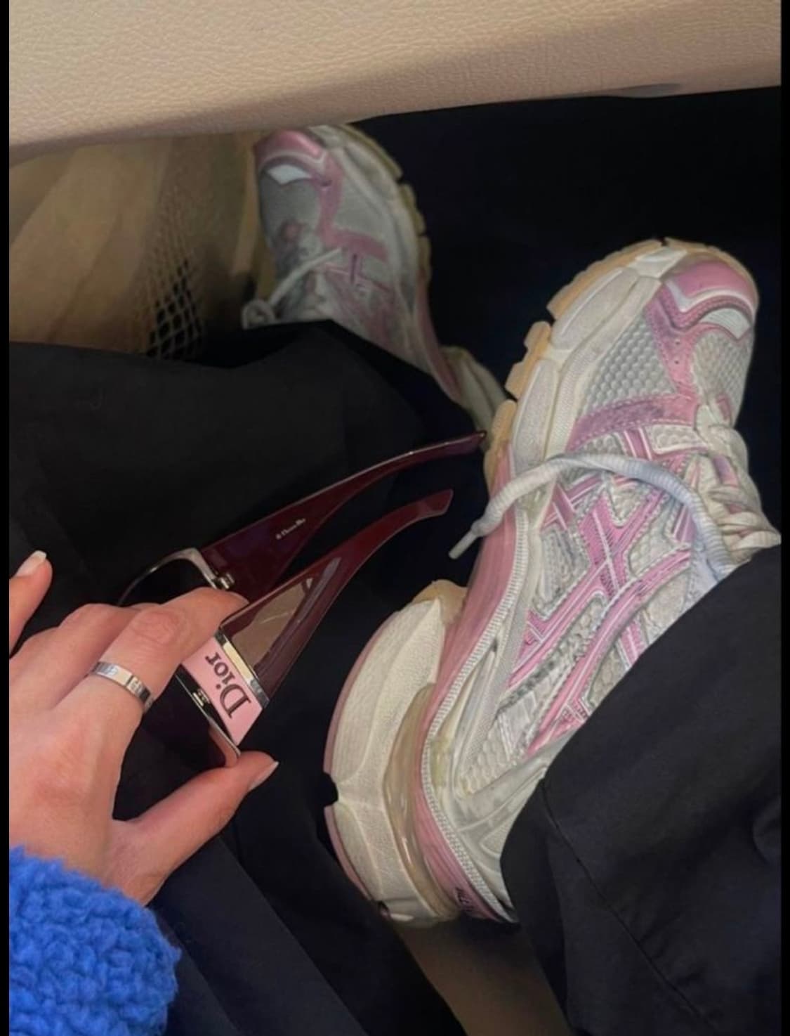 발렌시아가 러너 로우탑 스니커즈 핑크 화이트 37   상품이미지8