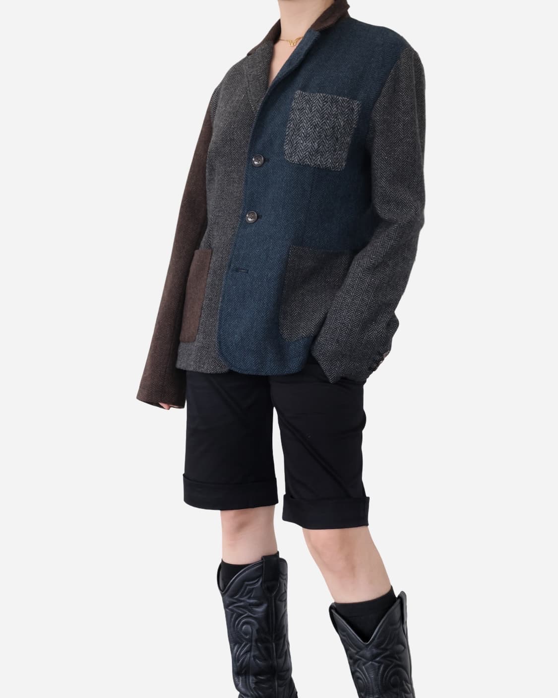 Naval Harris Tweed Patchwork Jacket 상품이미지4