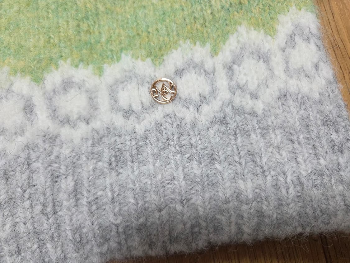 미케네(MICANE) 밀키 울헤어 니트집업가디건 44-66 새상품 상품이미지8