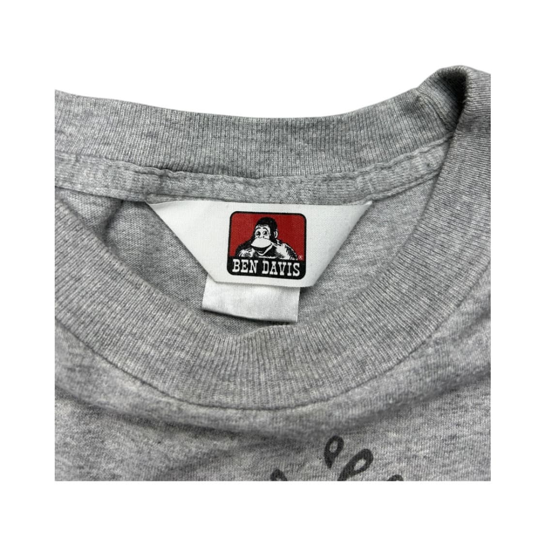 M) 벤데이비스 그레이 고릴라 로고 프린트 반팔 티셔츠 T-099 상품이미지3