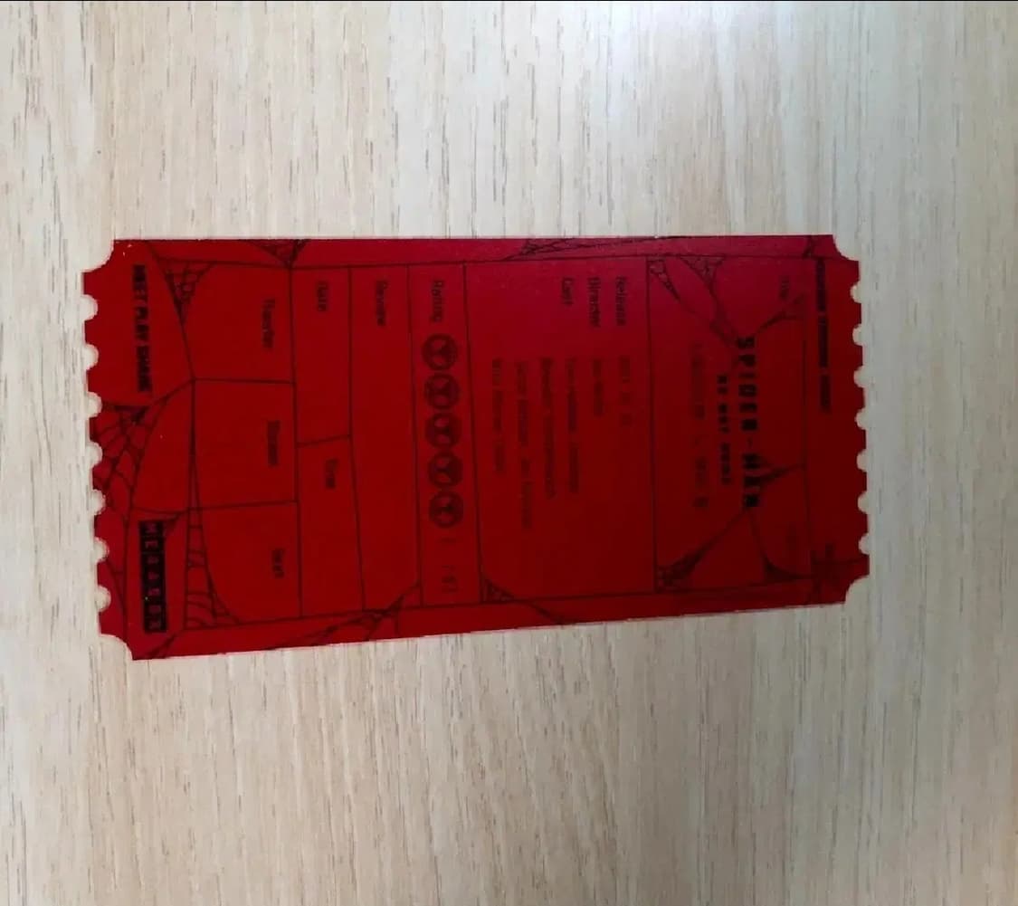 스파이더맨 오리지널 티켓 a b 세트 시빌워 브랜드 뉴 데이 노웨이홈 파 상품이미지6