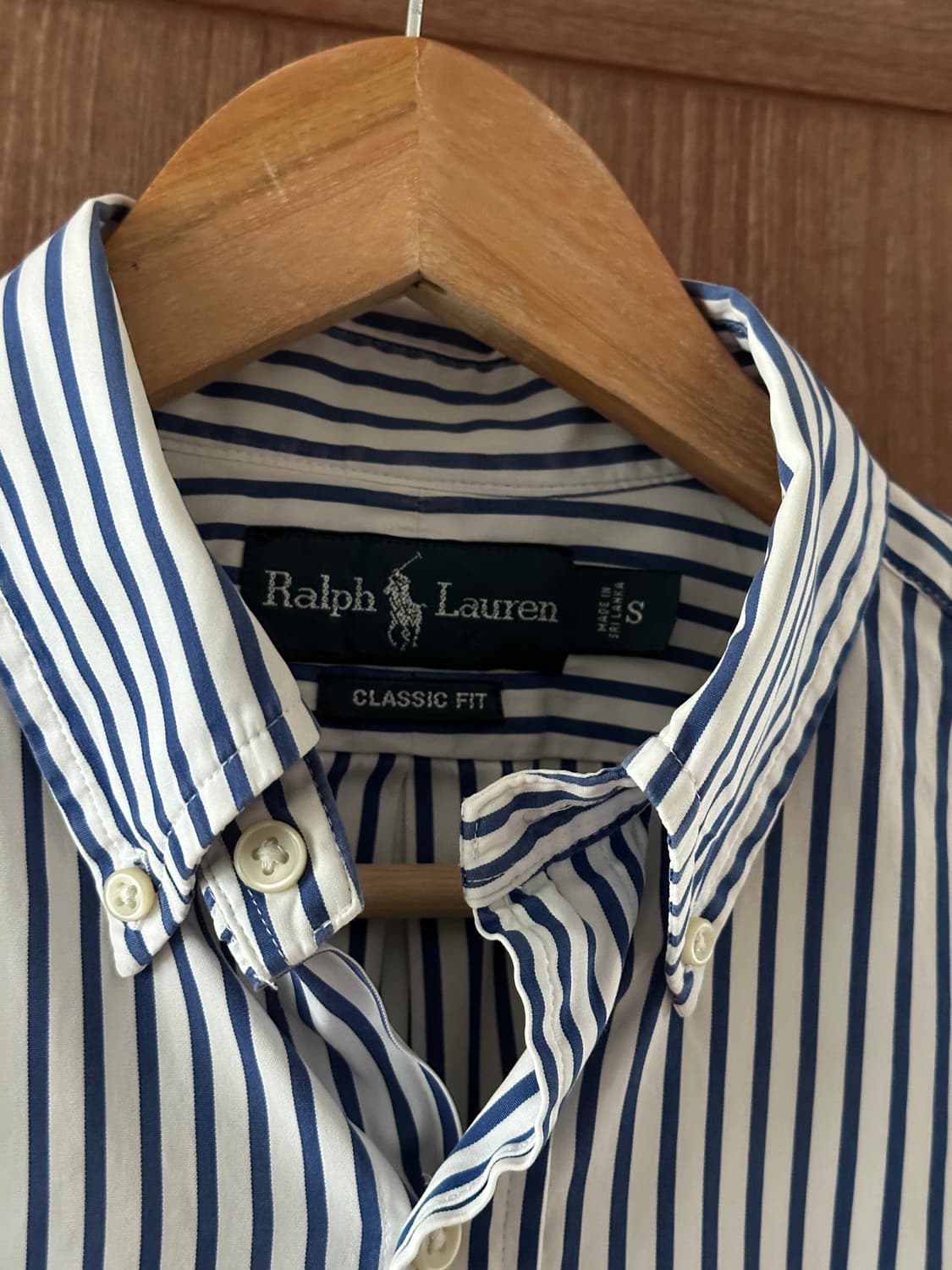 Polo Ralph Lauren 블루 스트라이프 반팔 셔츠 S 상품이미지5