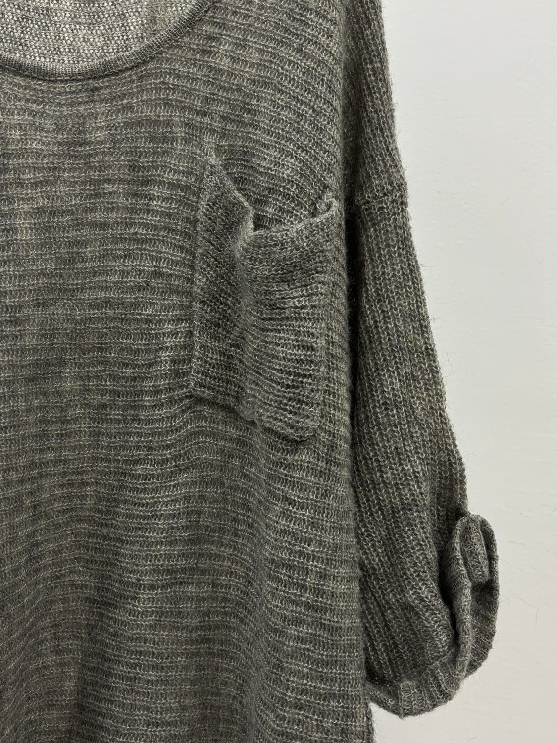 빈티지 카키 울 알파카 니트 상품이미지5