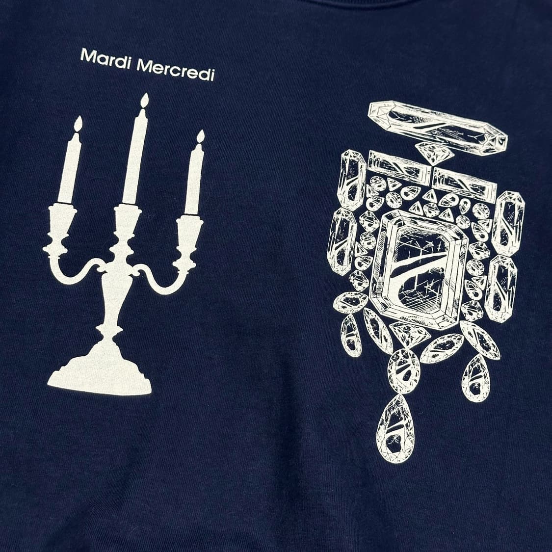 마르디 메크르디 여성 박시핏 맨투맨 네이비 Free 상품이미지3