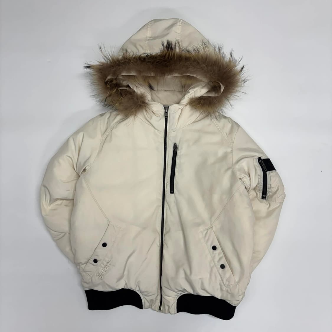 버커루 라쿤 y2k 울프죠 라쿤 퍼 자켓 숏 푸퍼 패딩(L) 상품이미지2