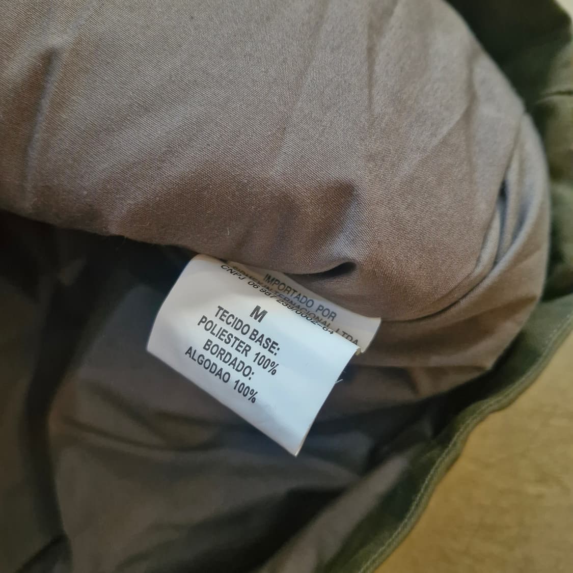 카키색 배색 야상 패딩 점퍼 새상품 내피있음 상품이미지2