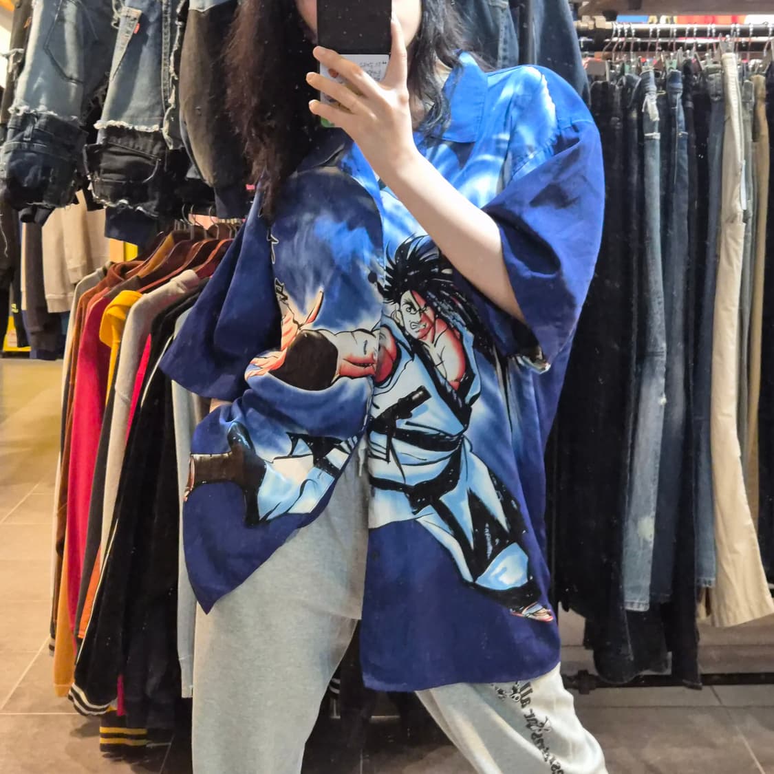 [NO.9] 사무라이 스피릿츠 하오마루 빈티지 반팔 셔츠 상품이미지2