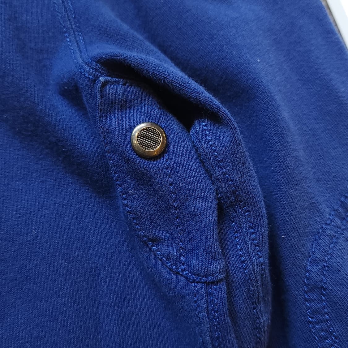 00년대 폴로 랄프로렌 블랙와치 디테일 엠브로이더리 바이커 럭비 셔츠XL 상품이미지10