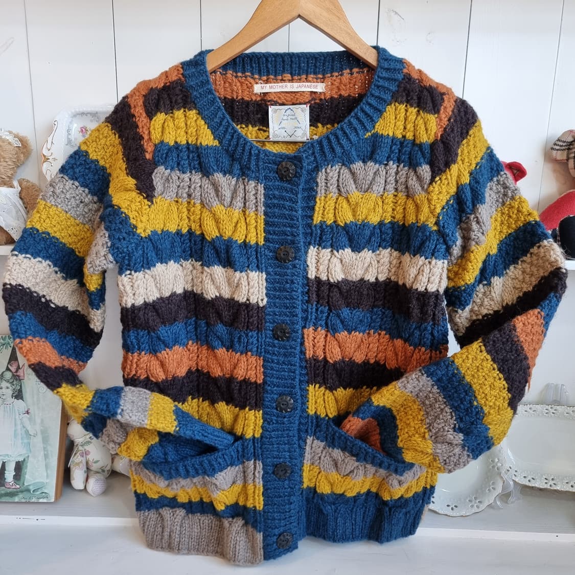 MY MOTHER IS JAPANESE 스트라이프 니트 가디건 상품이미지3