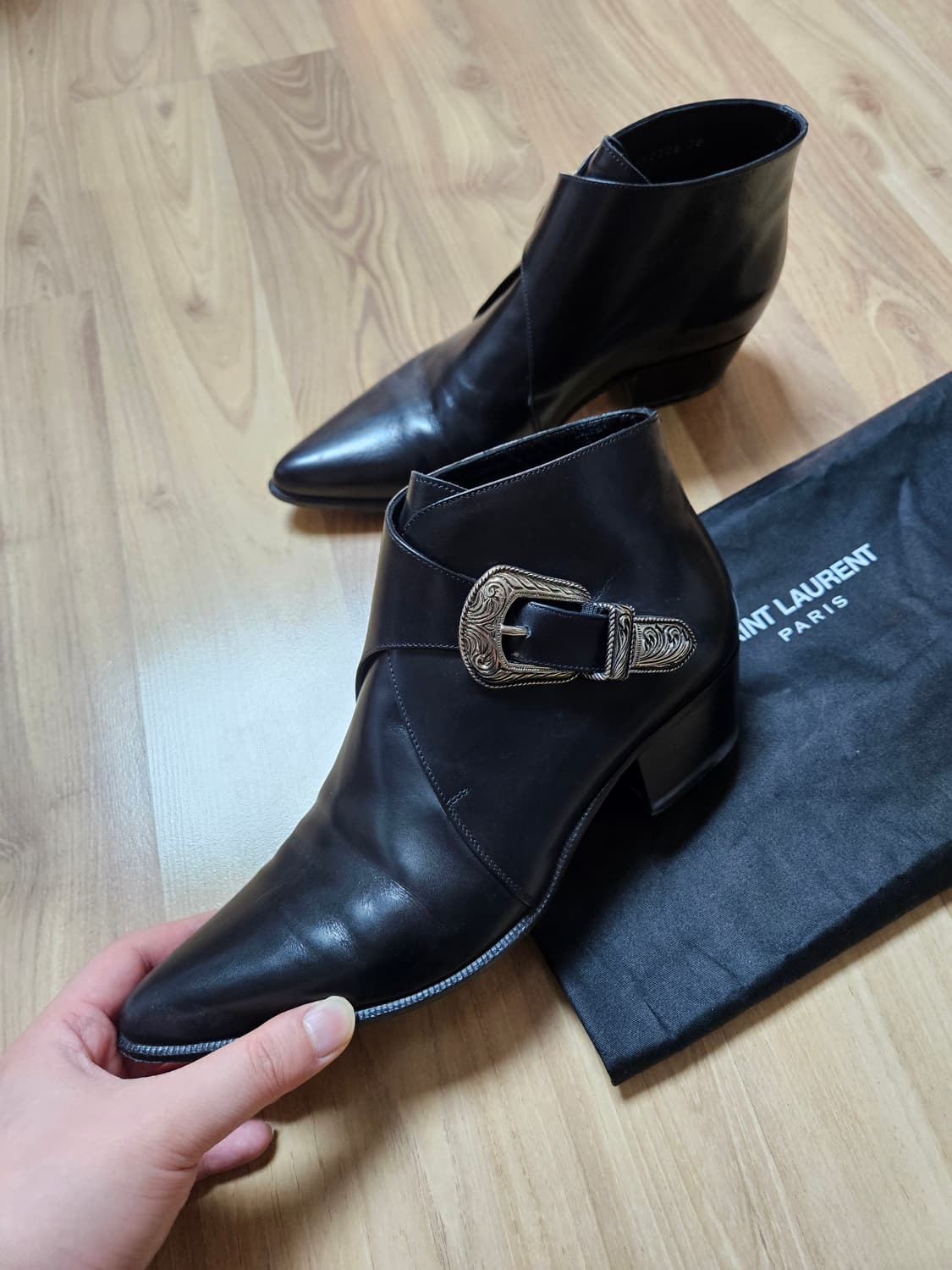 생로랑 덕키스 웨스턴 부츠 블랙 상품이미지8
