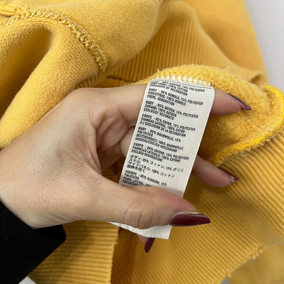 아베크롬비 자수로고 옐로우 후드티 상품이미지6