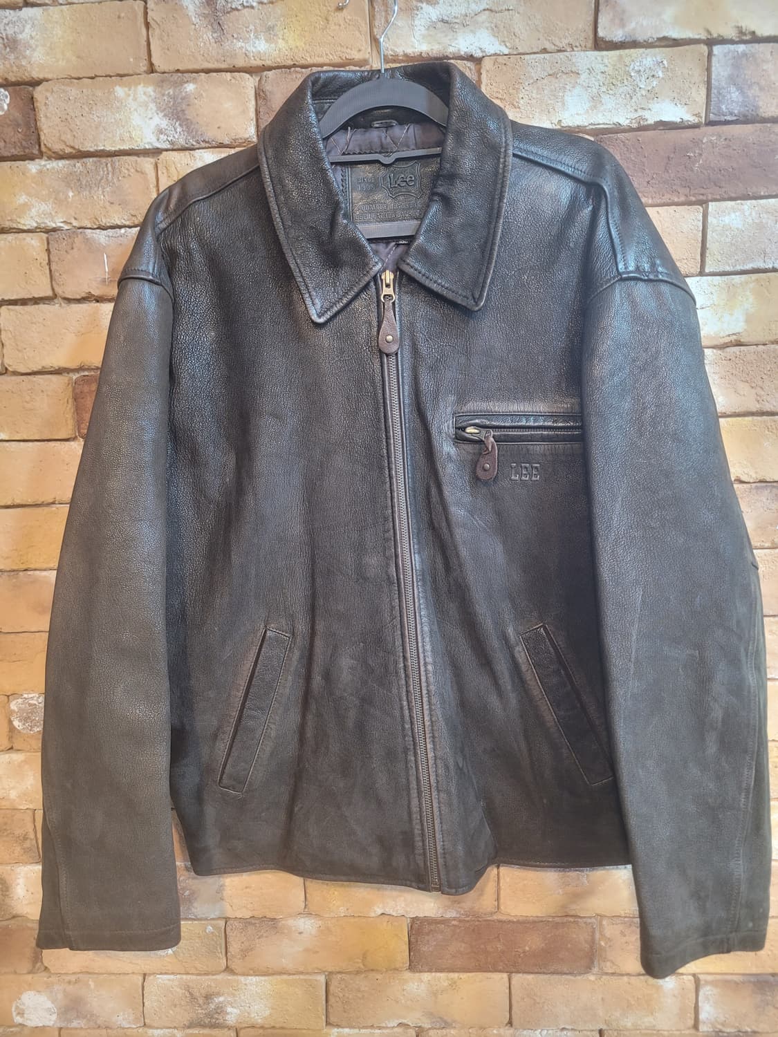 90' Lee 리 가죽 자켓 브라운 100 상품이미지1