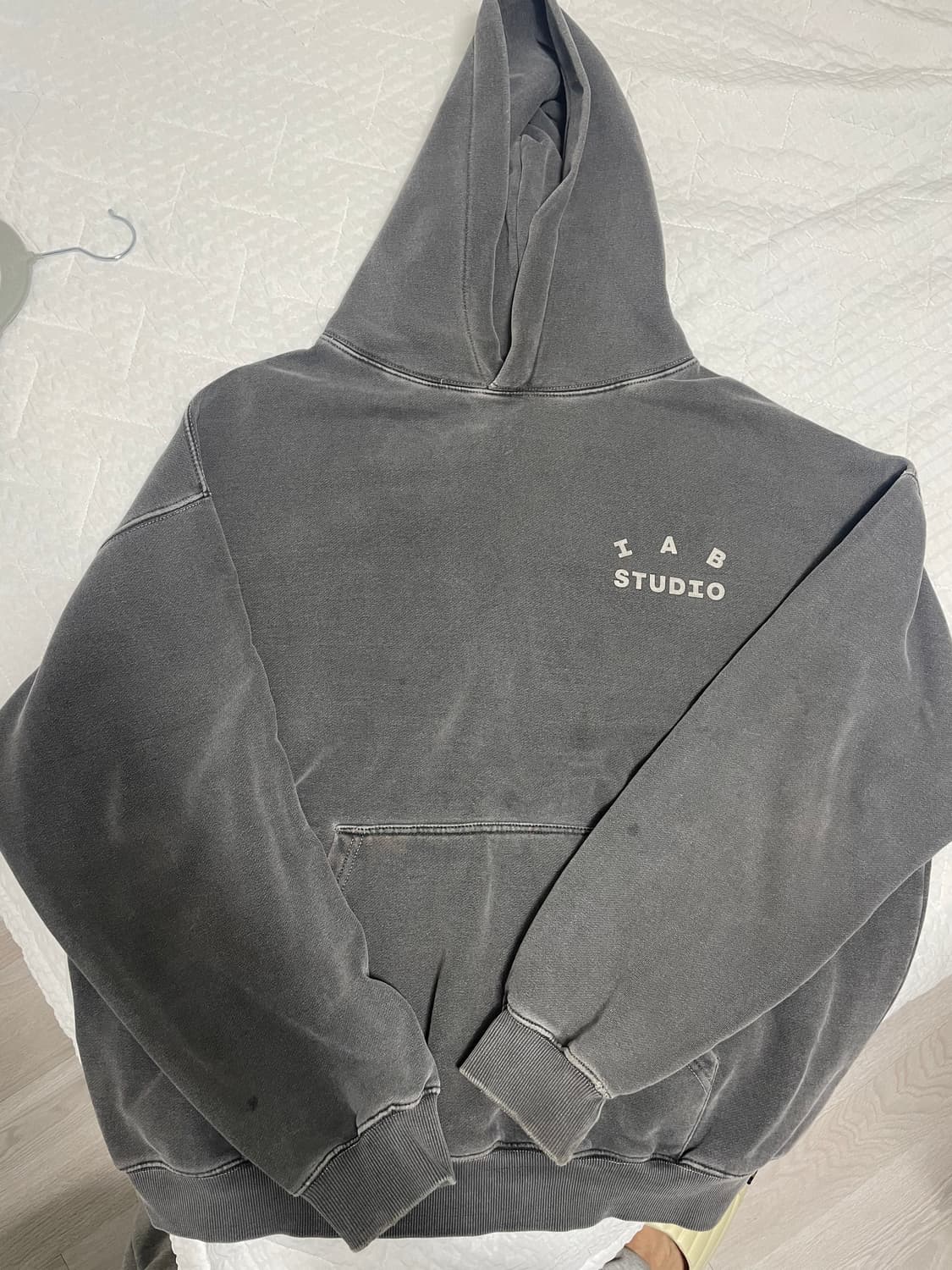 아이앱 스튜디오 피그먼트 후드티 XL 그레이 상품이미지1