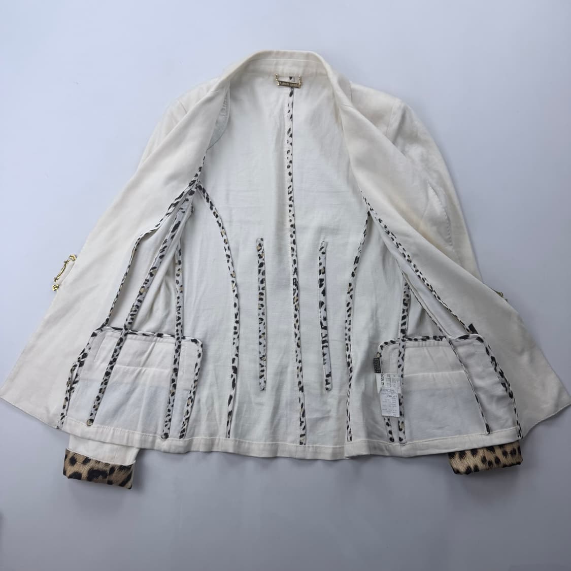 로베르토카발리 금장버클 린넨 자켓 상품이미지5