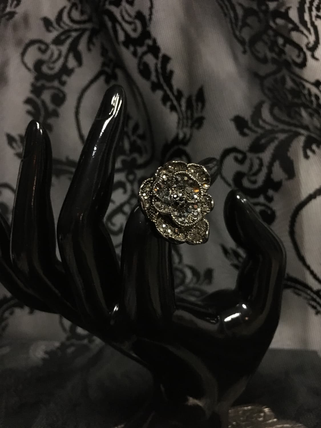 Vintage 핀터레스트 빅 로즈 장미 팬던트 링 반지 상품이미지2