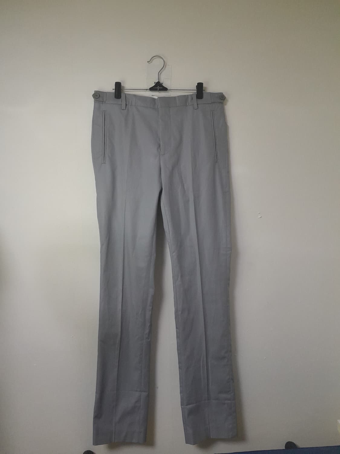 산드로 그레이 코튼팬츠 38 상품이미지1