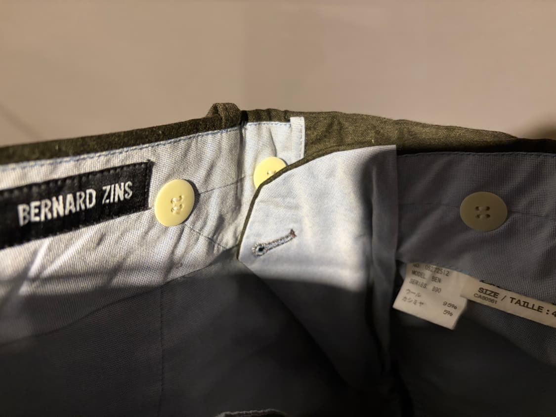 Bernard Zins 캐시미어 울 슬랙스 상품이미지4