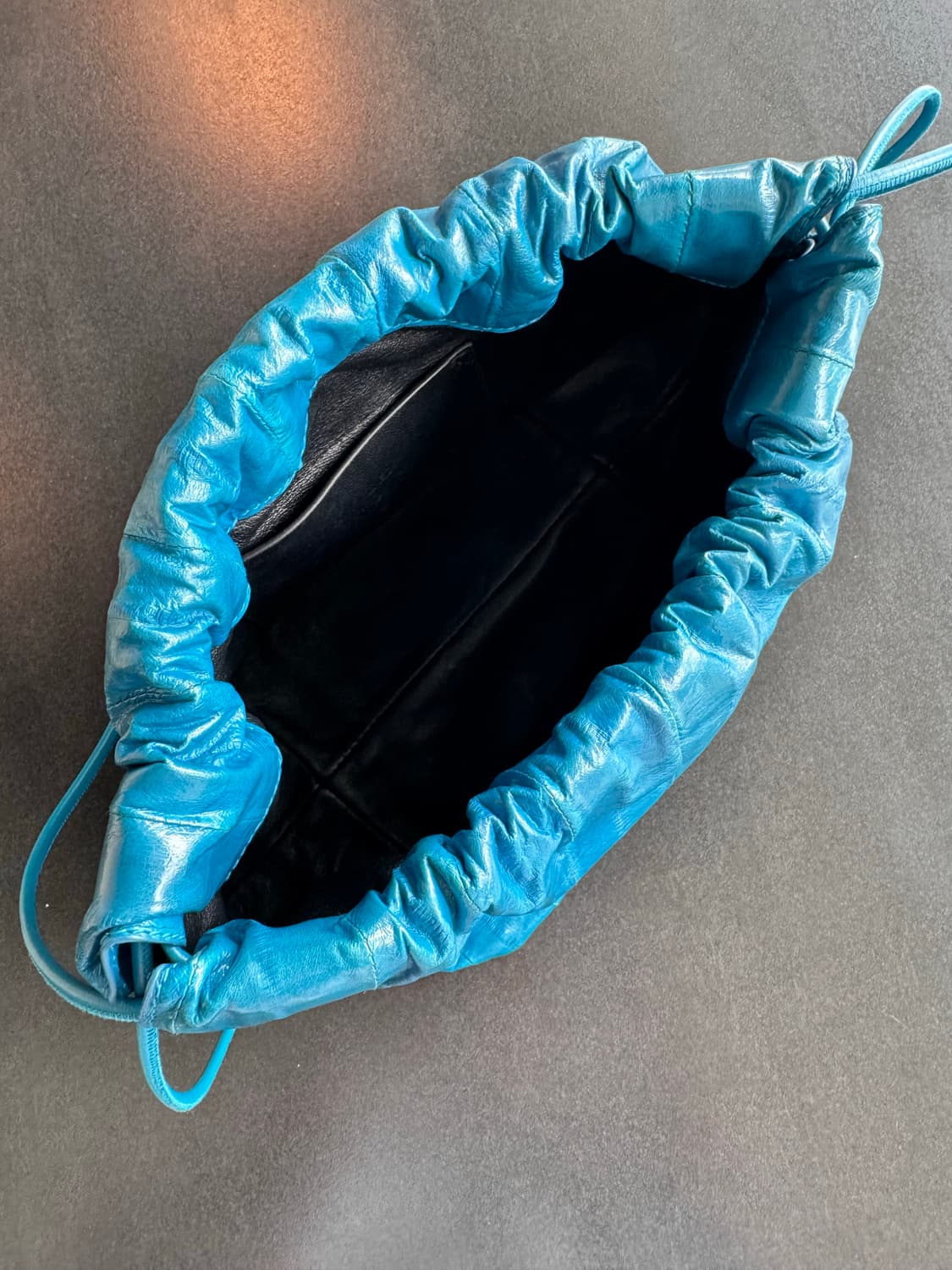 JIL SANDER 드로우스트링 숄더백 블루 상품이미지3