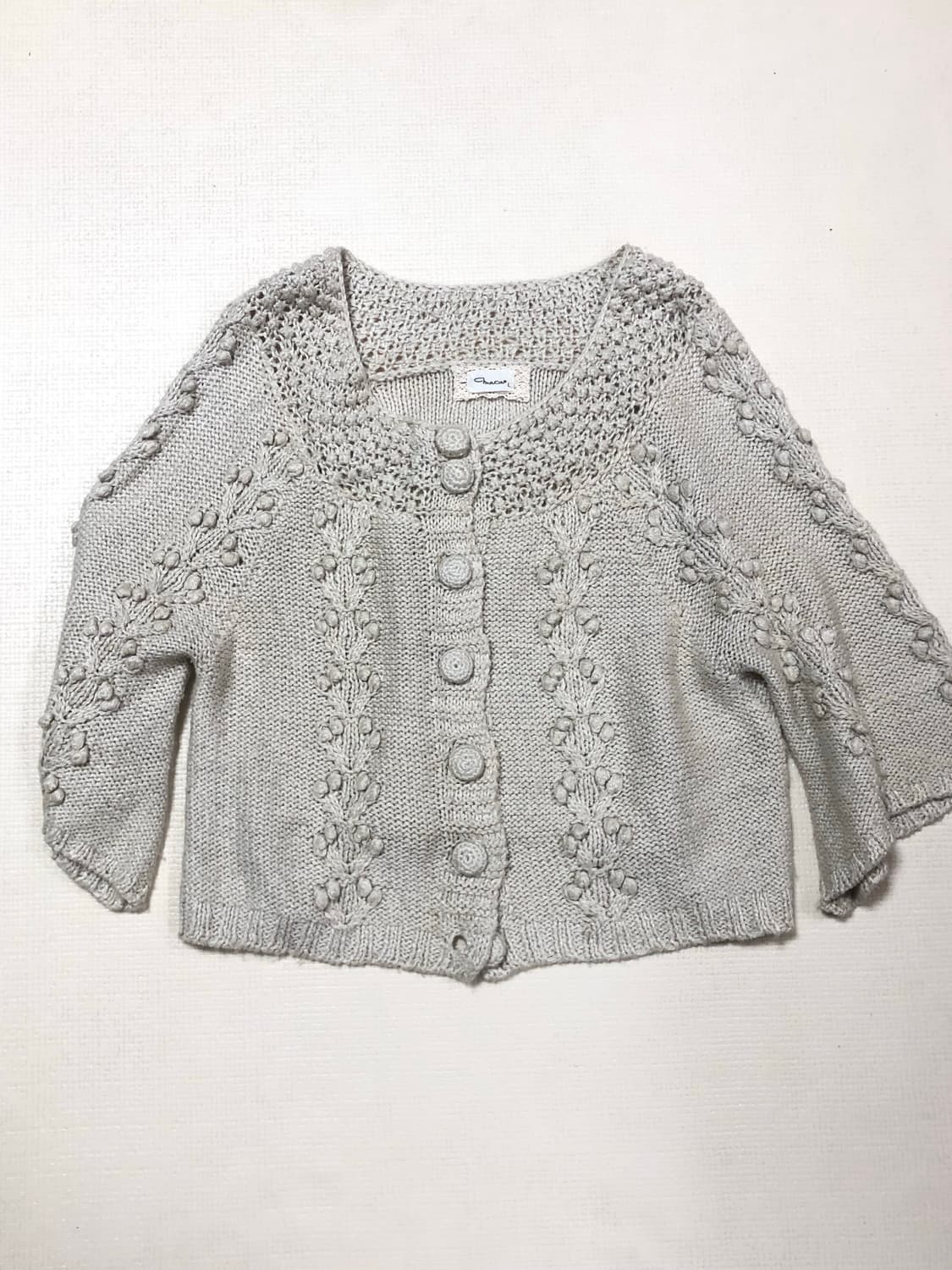 빈티지 베이지 니트 가디건 상품이미지9