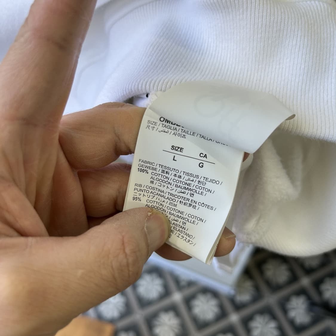 15927 - 오프화이트 다이애그널 헬베티카 후드티 상품이미지5