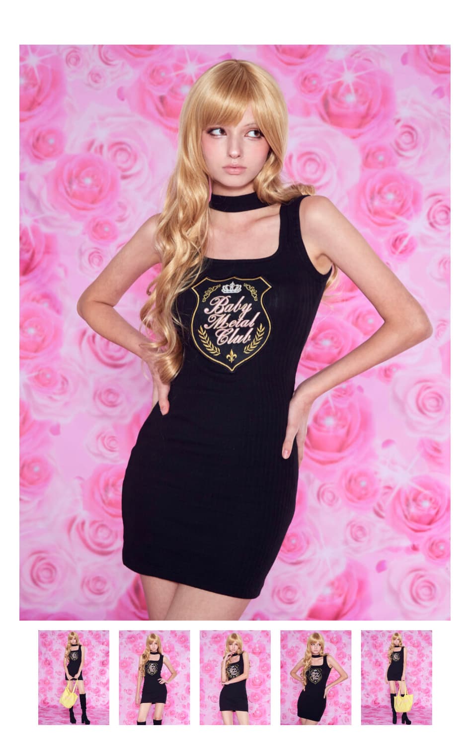 베이비메탈클럽 프린세스 초커 미니 원피스 베메클 갸루 드레스 히메 오네 상품이미지1