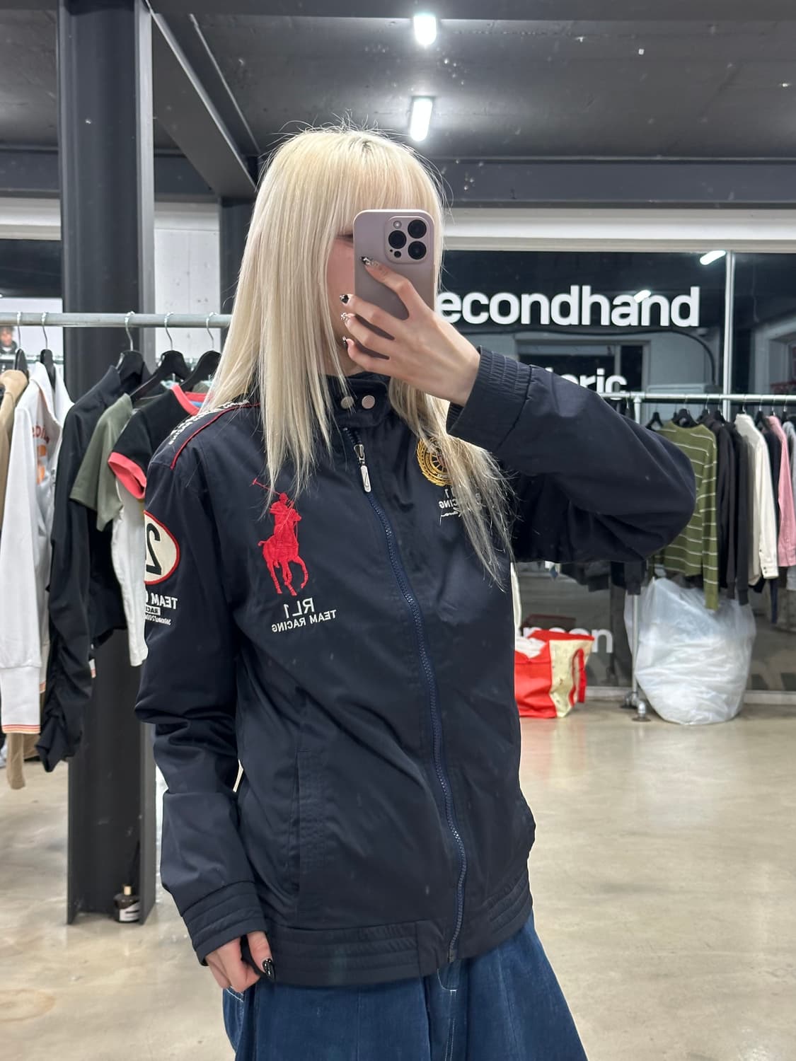 폴로 랄프로렌 2011 레이싱 봄버 자켓 블랙 상품이미지1