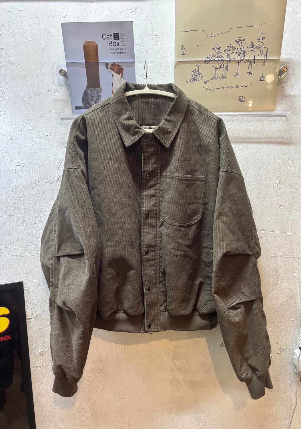 빈티지 스타일 코듀로이 봄버 상품이미지7