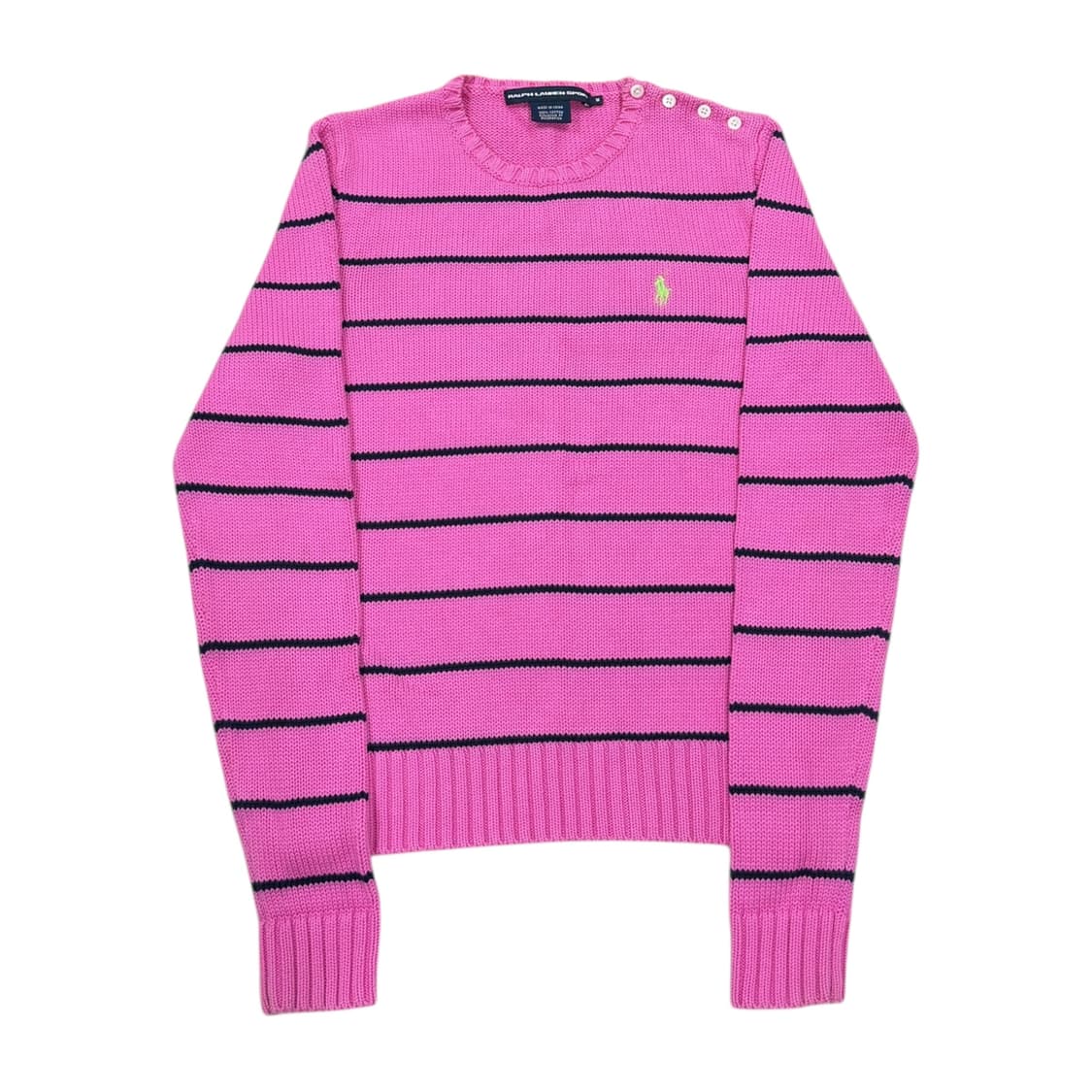 폴로 랄프로렌 스포츠 스트라이프 니트 핑크 M 상품이미지1