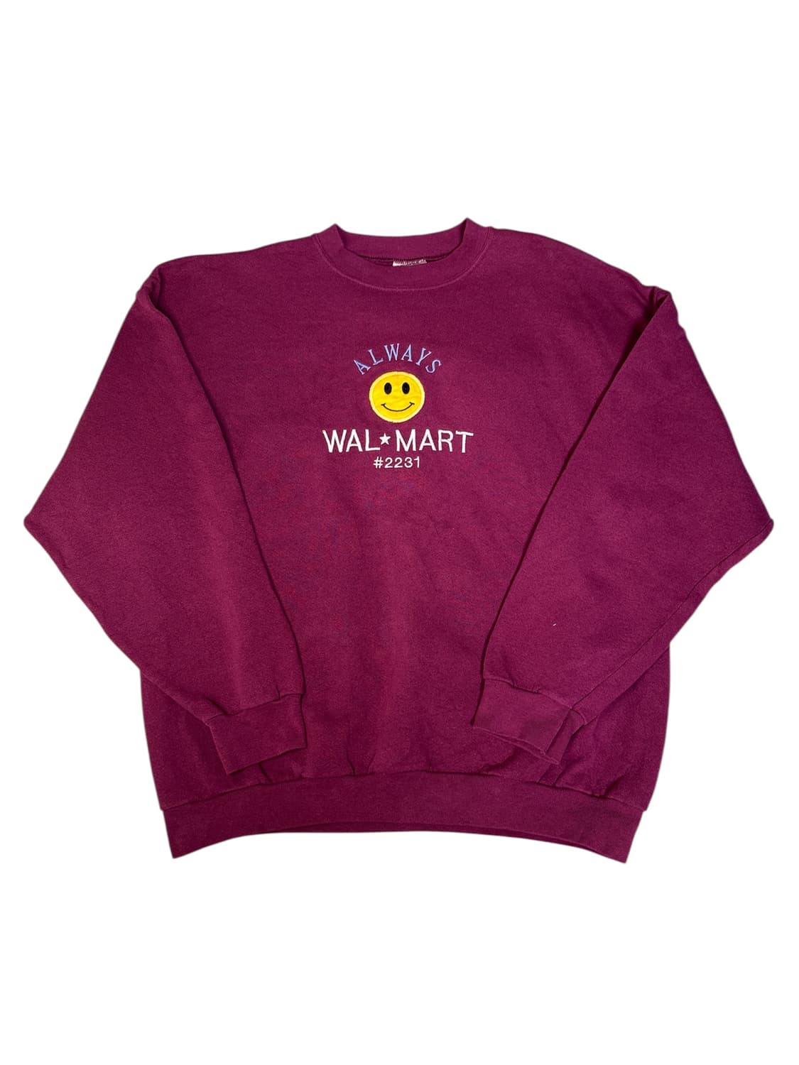 빈티지 90s 월마트 WAL MART 스마일 스웻셔츠 맨투맨 XL 상품이미지1