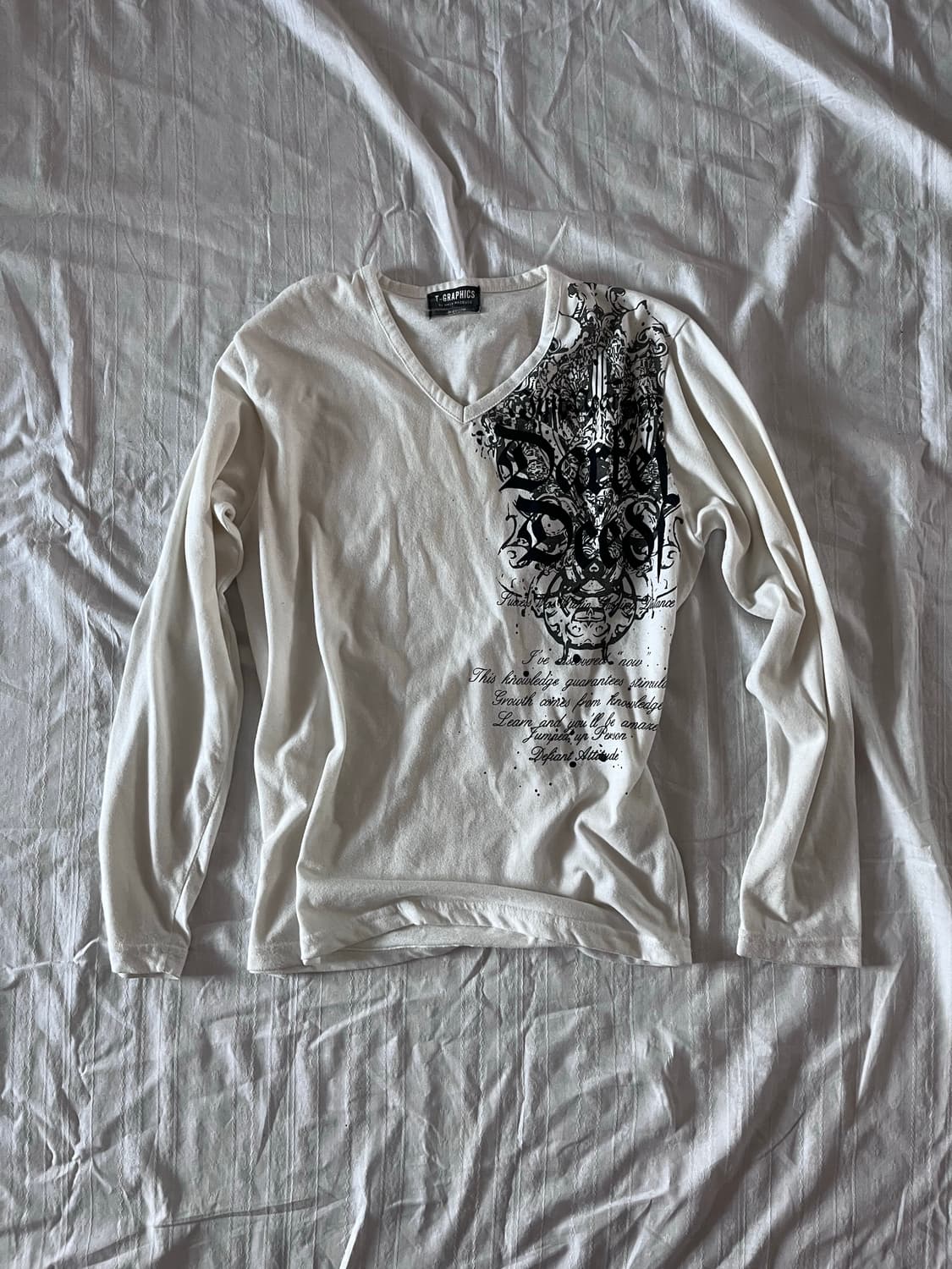 Rock punk gothic print long sleeve 상품이미지1