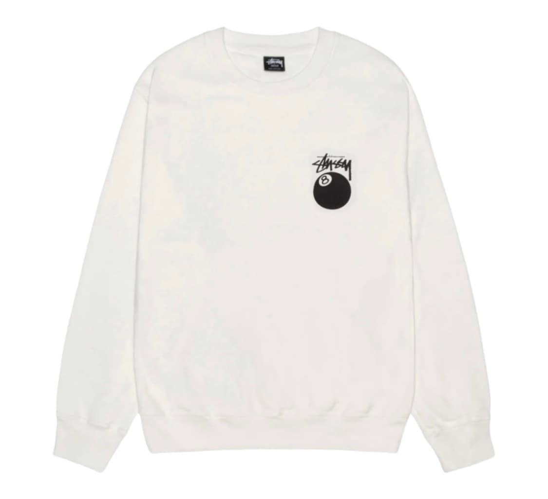 (개봉 새제품) 스투시 8볼 피그먼트 다이드 크루(맨투맨) 내츄럴 상품이미지1