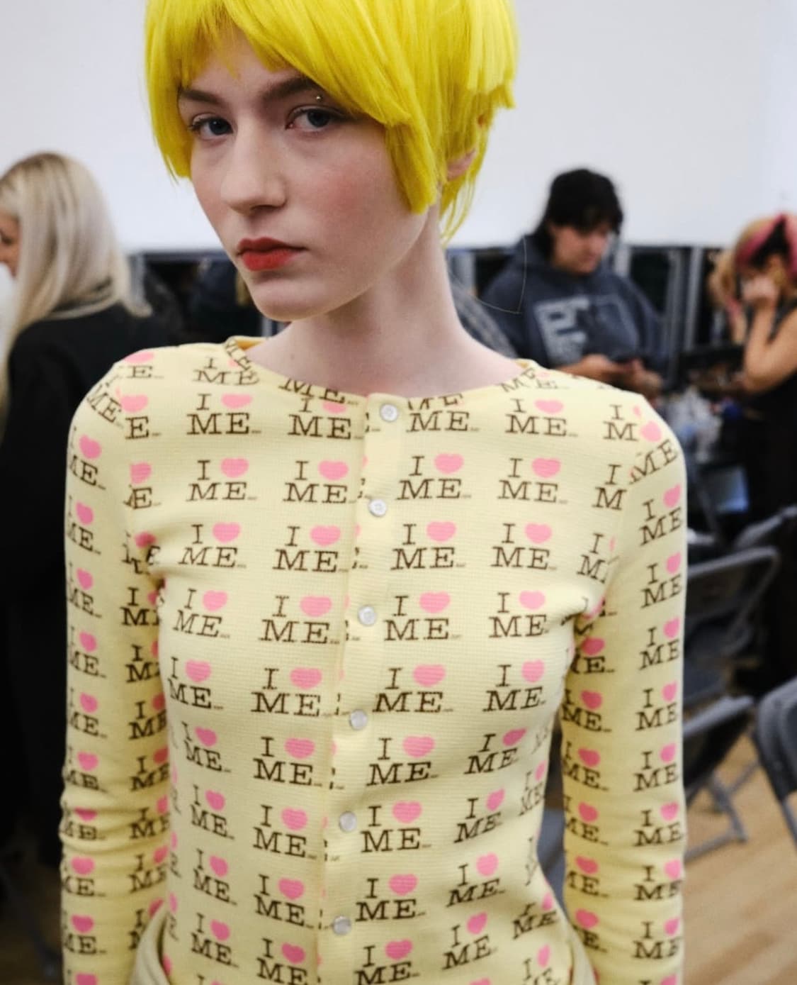 [S,M]애슐리 윌리엄스 26ss 아이 하트 미 가디건/옐로우 상품이미지1