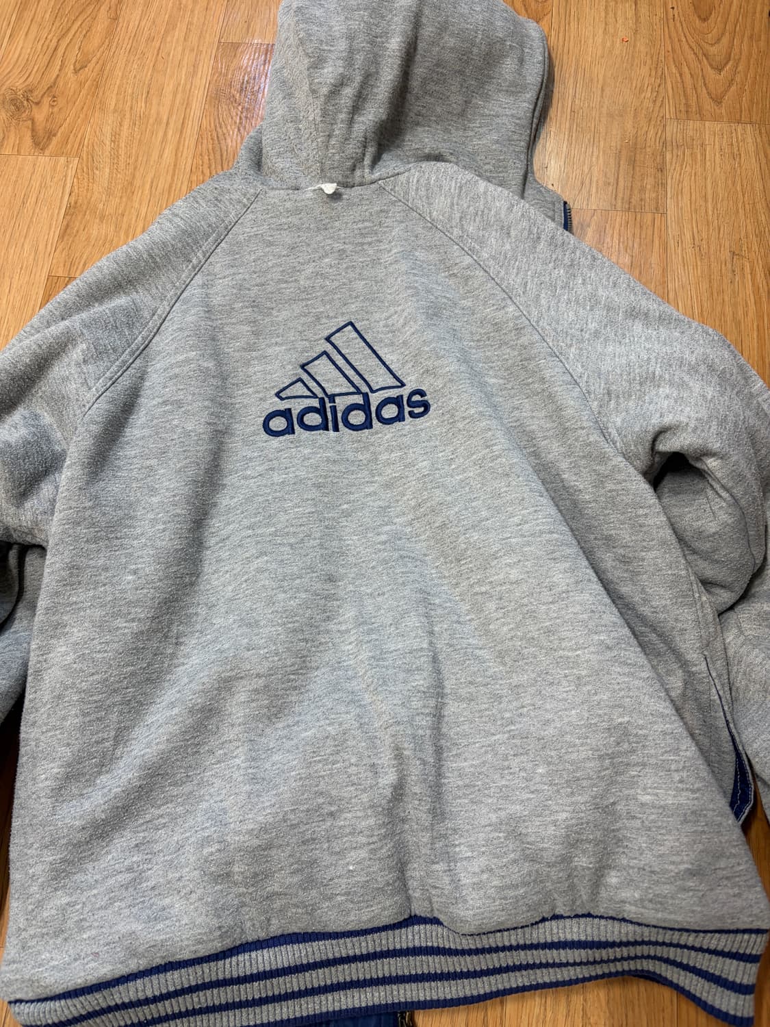 아디다스 리버시블 후드자켓 블루 상품이미지3