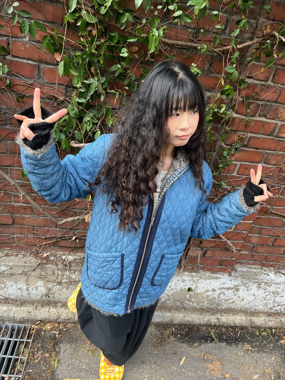 히피 무드 리버시블 아우터 상품이미지7