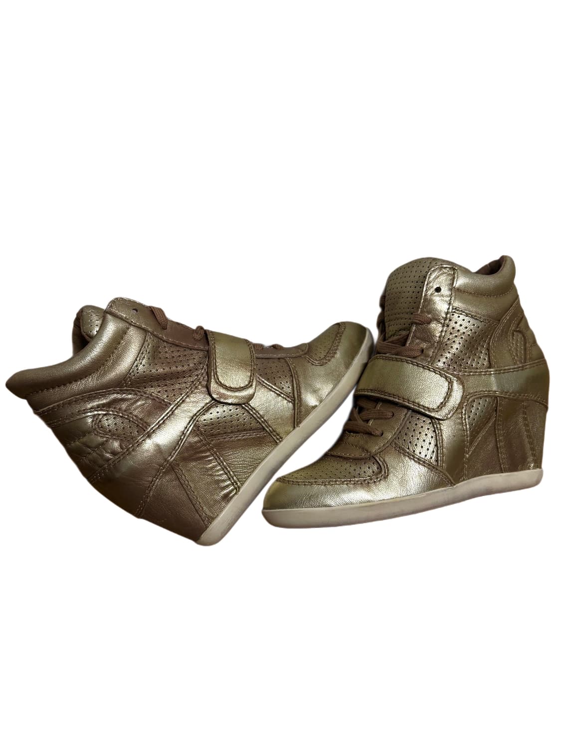 ASH 보위 웨지힐 하이탑스니커즈 메탈릭골드 상품이미지5