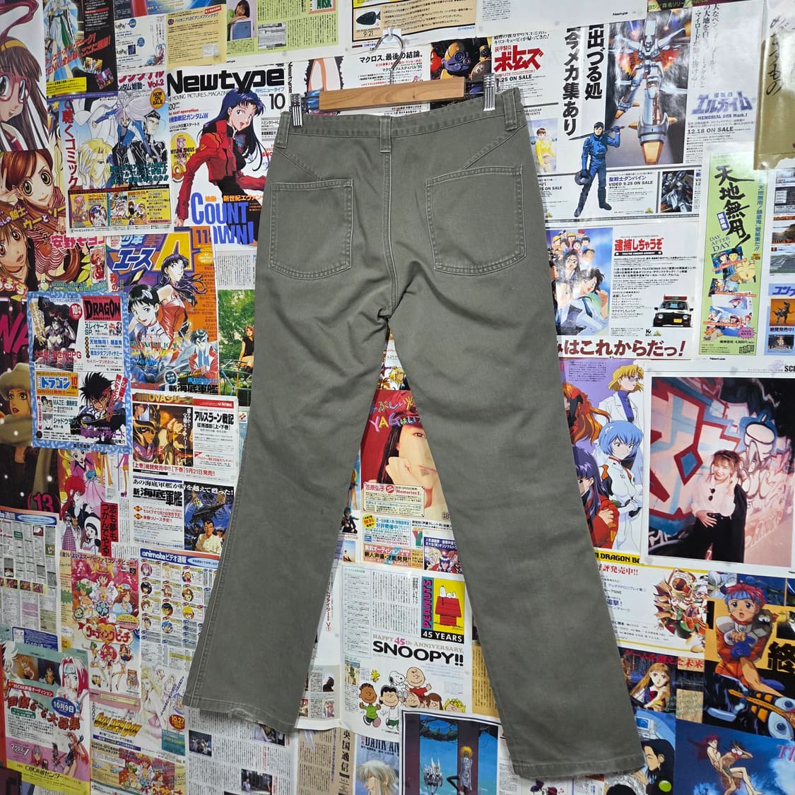 JPN 글로우건 버튼플라이 카키 코튼 팬츠 상품이미지4