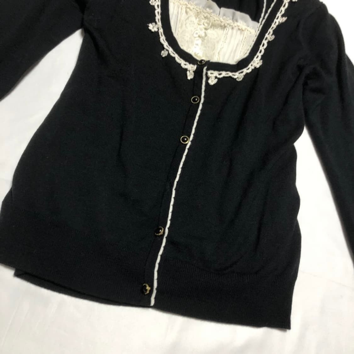 로걀탑3장일괄 프릴가디건퍼프반팔레이스긴팔 공겜여주고딕펑크리즈리사갸루미사깔 상품이미지3