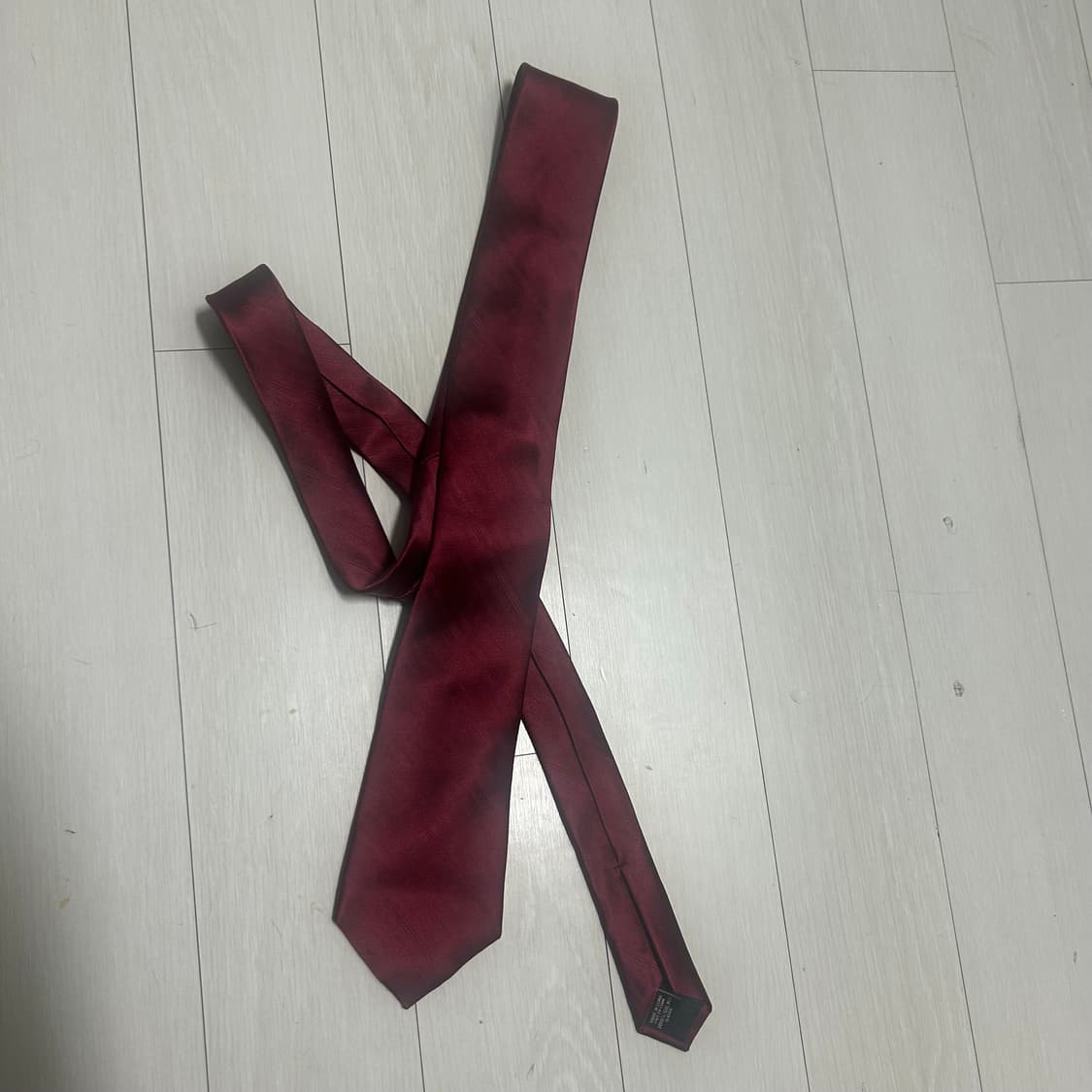 캘빈클라인 무지 레드넥타이 캐주얼넥타이 실버 스펀 솔리드 슬림 상품이미지1