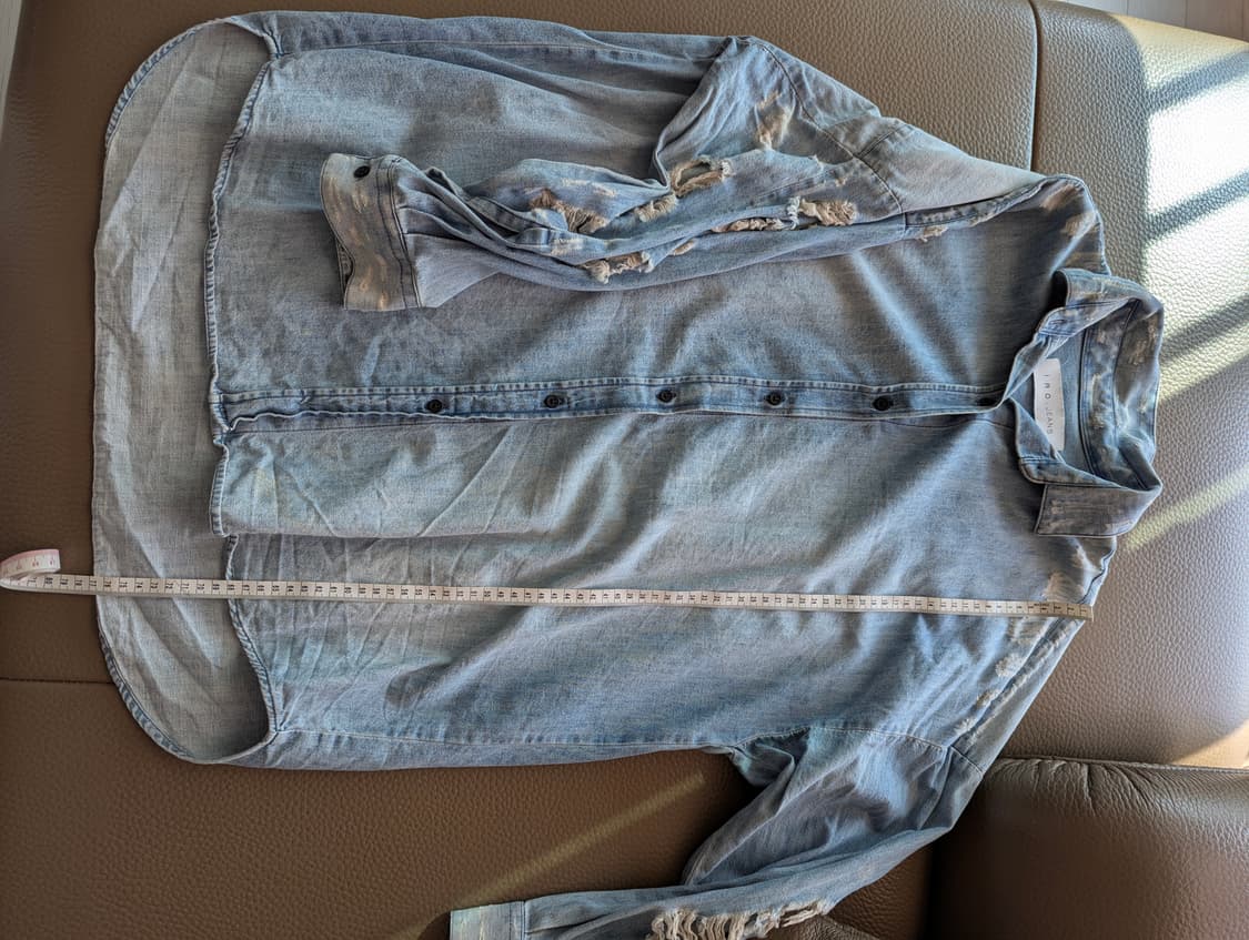 IRO JEANS 이로 정품 디스트로이드 데님 셔츠 상품이미지6