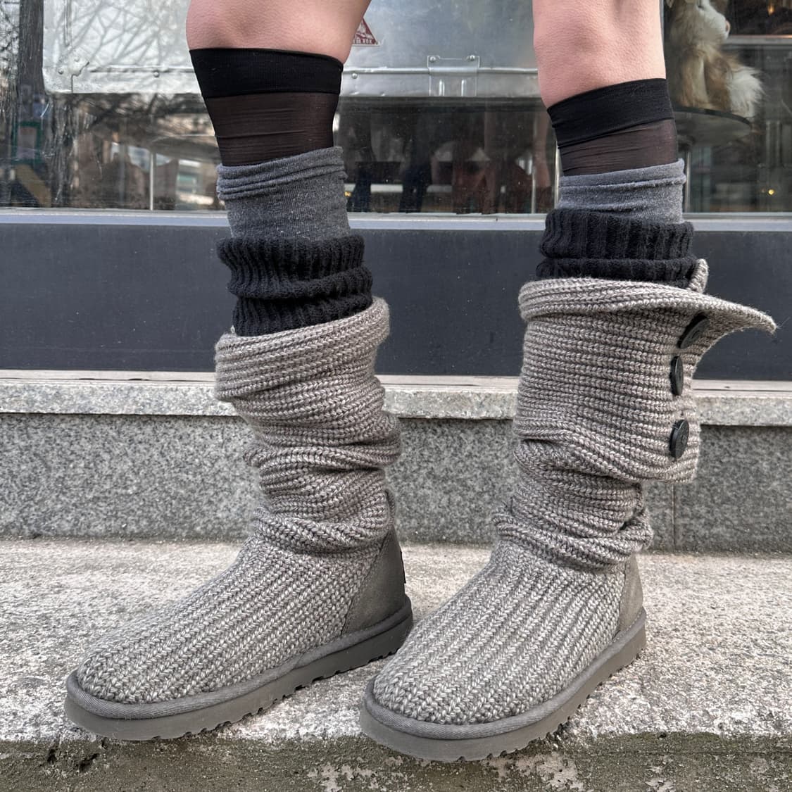 00s 그레이 니트 어그 카디 부츠 상품이미지5